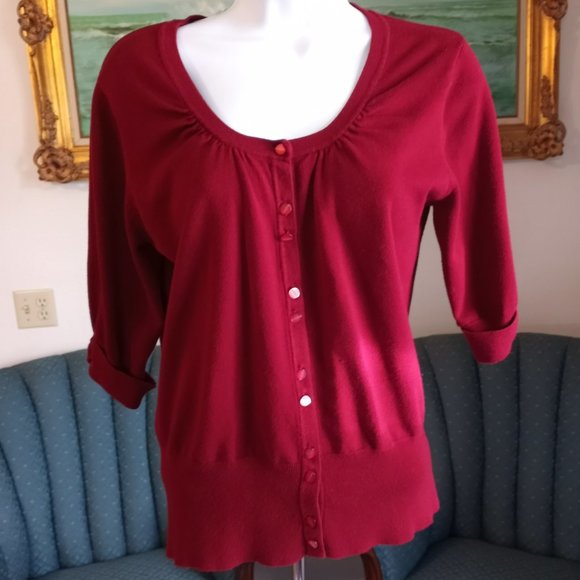 Maurices Burgundy Sweater Size Large EUC Top-Item #231 - Picture 1 of 3